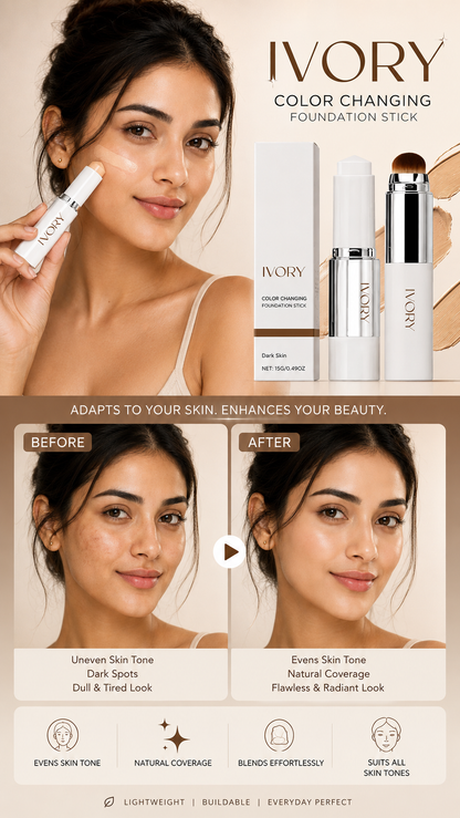 Ivory™- Korean Color-Changing Foundation Stick